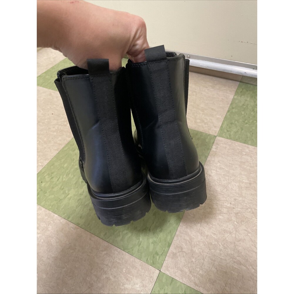 Soda Black Pull On Rounded Toe Chunky Block Heal … - image 2